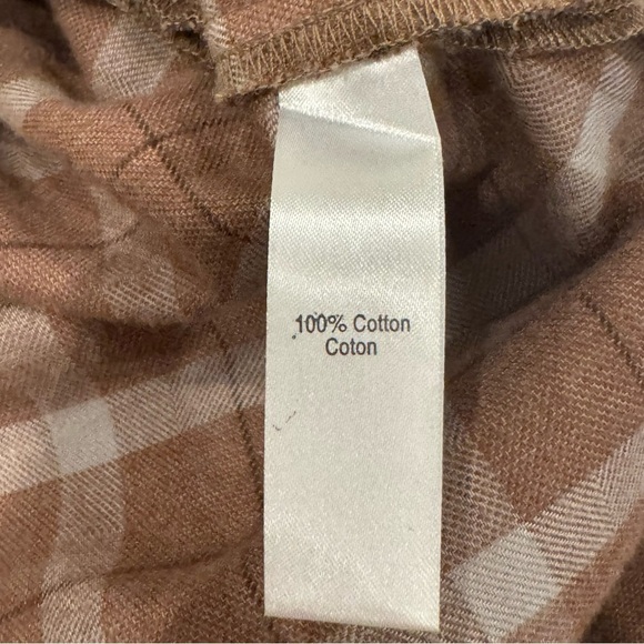 Marissa Webb Mia Lightweight Flannel Wrap Top Revolve Tan Plaid Size Small NWOT - Picture 10 of 11